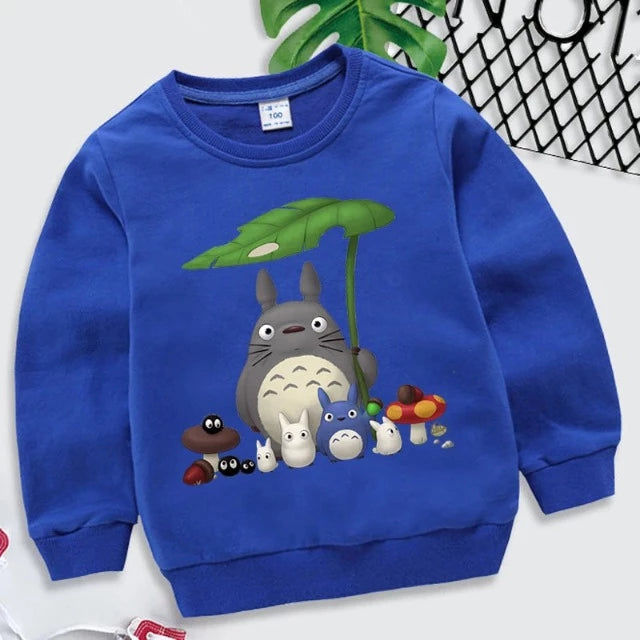 Sweat Pull Enfant Mon Voisin Totoro Fille Garçon BLEU