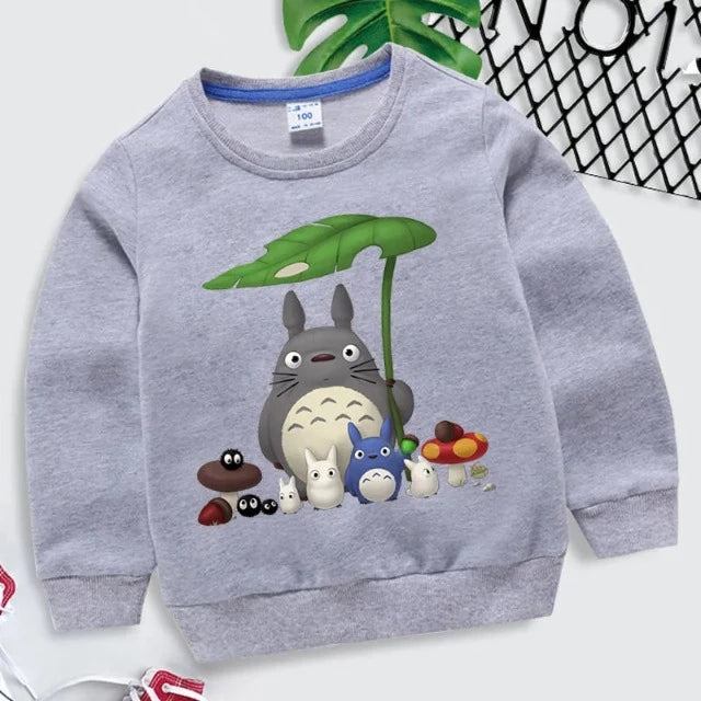 Sweat Pull Enfant Mon Voisin Totoro Fille Garçon GRIS