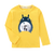 T-Shirt Manches Longues Enfant Totoro Fille et Garçon JAUNE