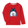 T-Shirt Manches Longues Enfant Totoro Fille et Garçon ROUGE