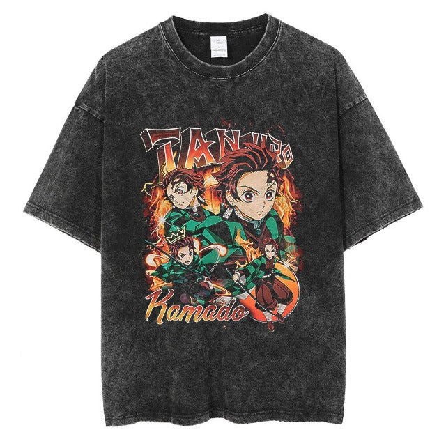 T-shirt Vintage Tanjiro Kamado Demon Slayer