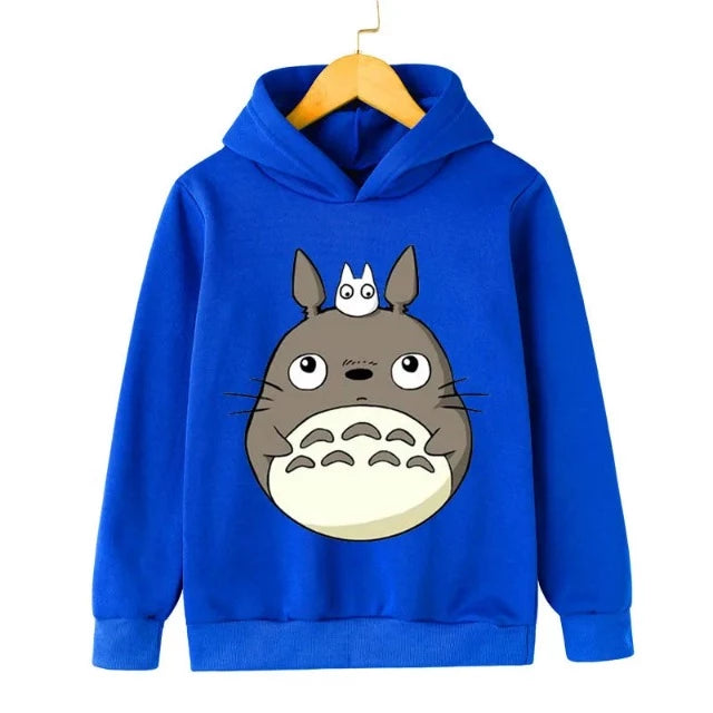 Sweat Enfant Totoro Mignon Pull Fille Garçon BLEU
