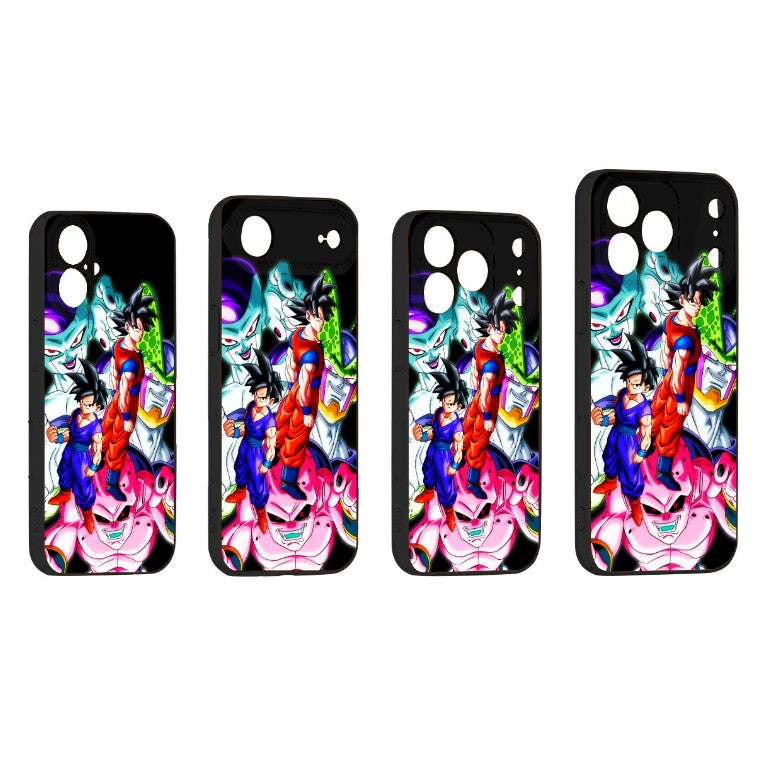 Coque de téléphone pour iPhone Dragon Ball Freezer, Cell, Buu, Gohan et Goku