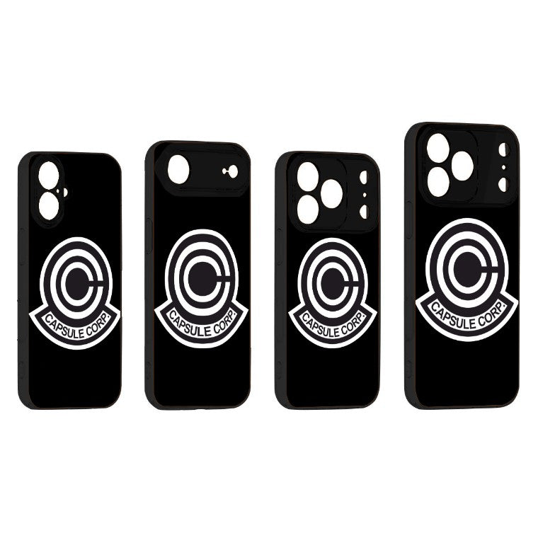 Coque de téléphone pour iPhone Dragon Ball noire Capsule Corp