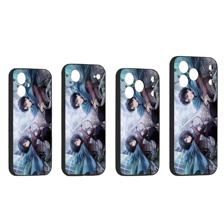 Coque de téléphone pour iPhone Attaque Des Titans Mikasa et Livaï Ackerman
