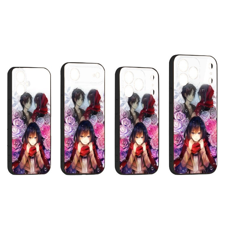 Coque de téléphone pour iPhone Attaque Des Titans romance de Mikasa