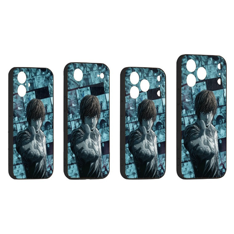 Coque de téléphone pour iPhone Death Note bleue Light Yagami