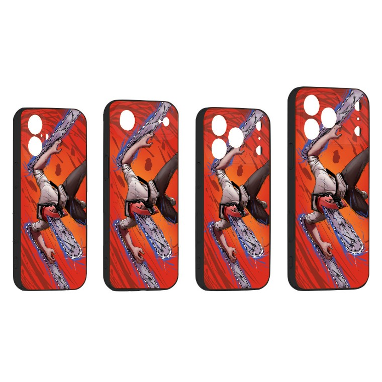 Coque de téléphone pour iPhone rouge Chainsaw Man Denji