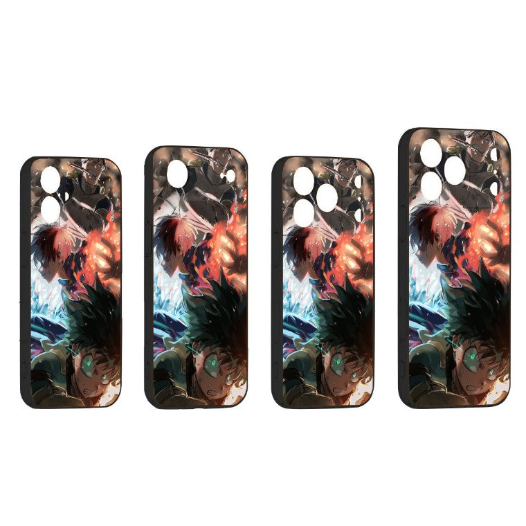 Coque de téléphone pour iPhone My Hero Academia Izuku Midoriya et Shoto Todoroki