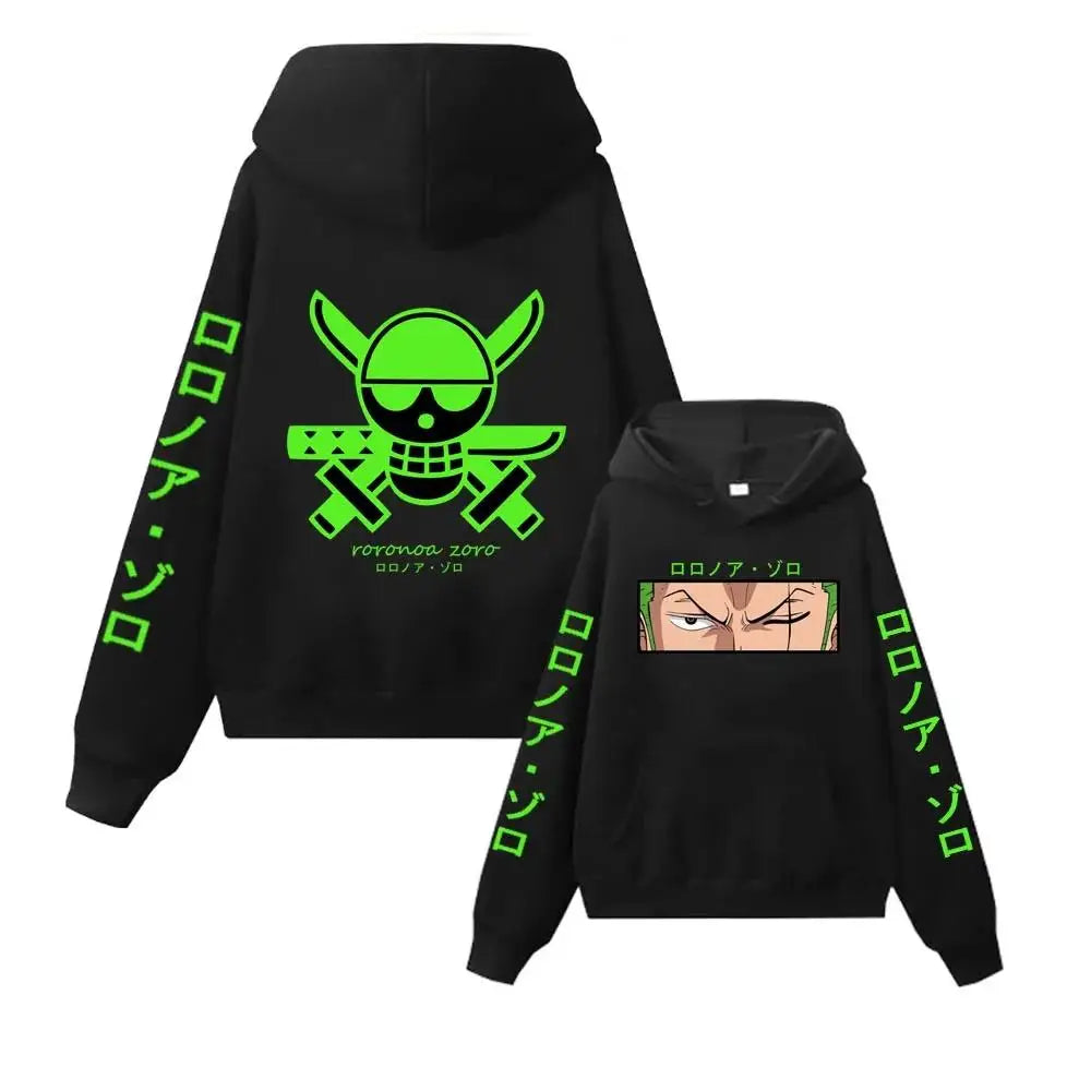 Sweat Pull à Capuche One Piece Roronoa Zoro Noir