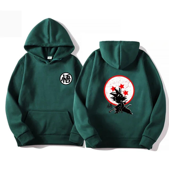 Sweat Pull à Capuche Dragon Ball Z Goku Boule de Cristal Vert