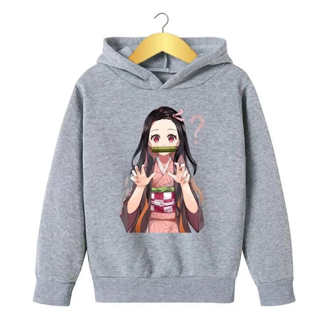 Sweat pour Enfant Demon Slayer Nezuko gris