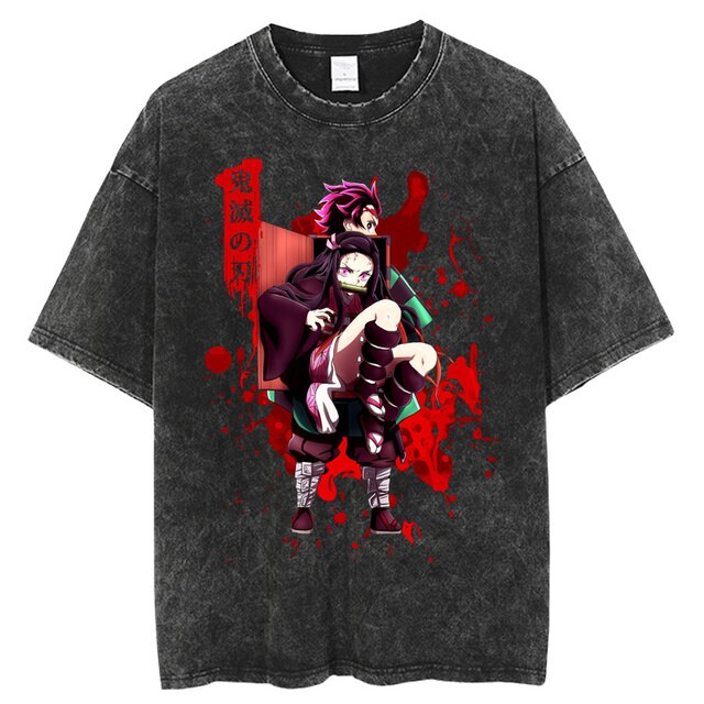 T-Shirt Maglietta Demon Slayer Nezuko e Tanjiro Kamado