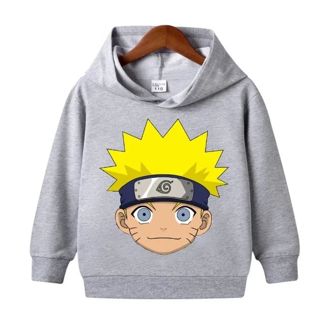 Sweat Enfant Naruto Uzumaki Pull gris