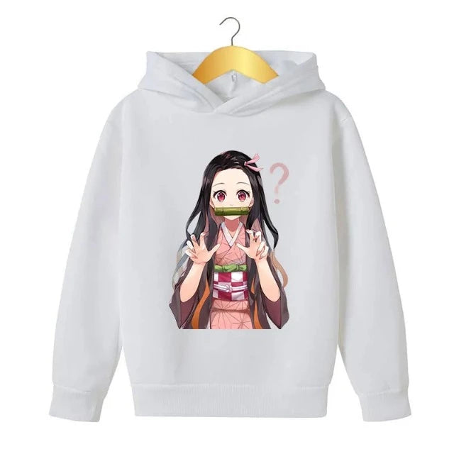 Sweat pour Enfant Demon Slayer Nezuko blanc