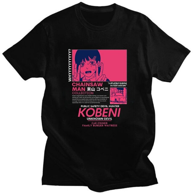 T-Shirt Maglietta Chainsaw Man Kobeni