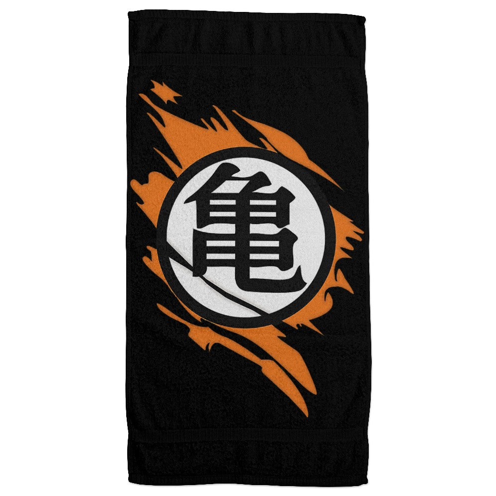 Serviette de bain Dragon Ball Kanji orange