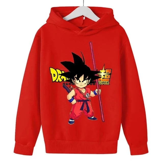 Sweat Enfant Dragon Ball Super Pull Goku ROUGE