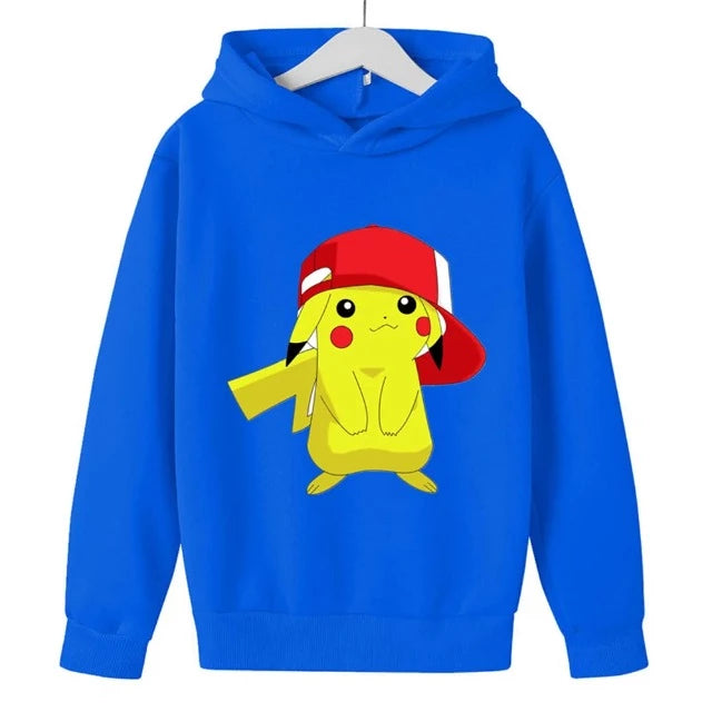 Felpa con cappuccio per bambini Pokemon Pikachu 7 colori