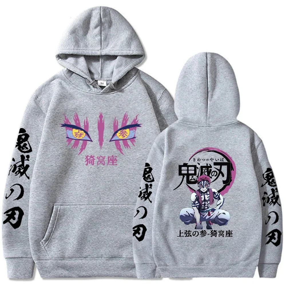 Sweat Pull Demon Slayer Akaza Gris