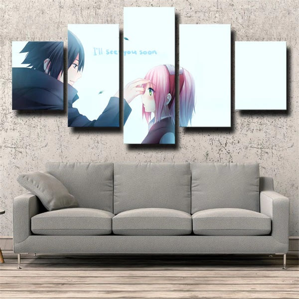 Tableau Deco Toile Cadre Mural Naruto Sakura &amp; Sasuke