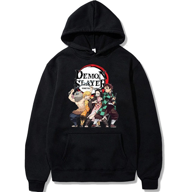 Sweat à Capuche Manga Demon Slayer Adulte Homme Femme Longues Manches