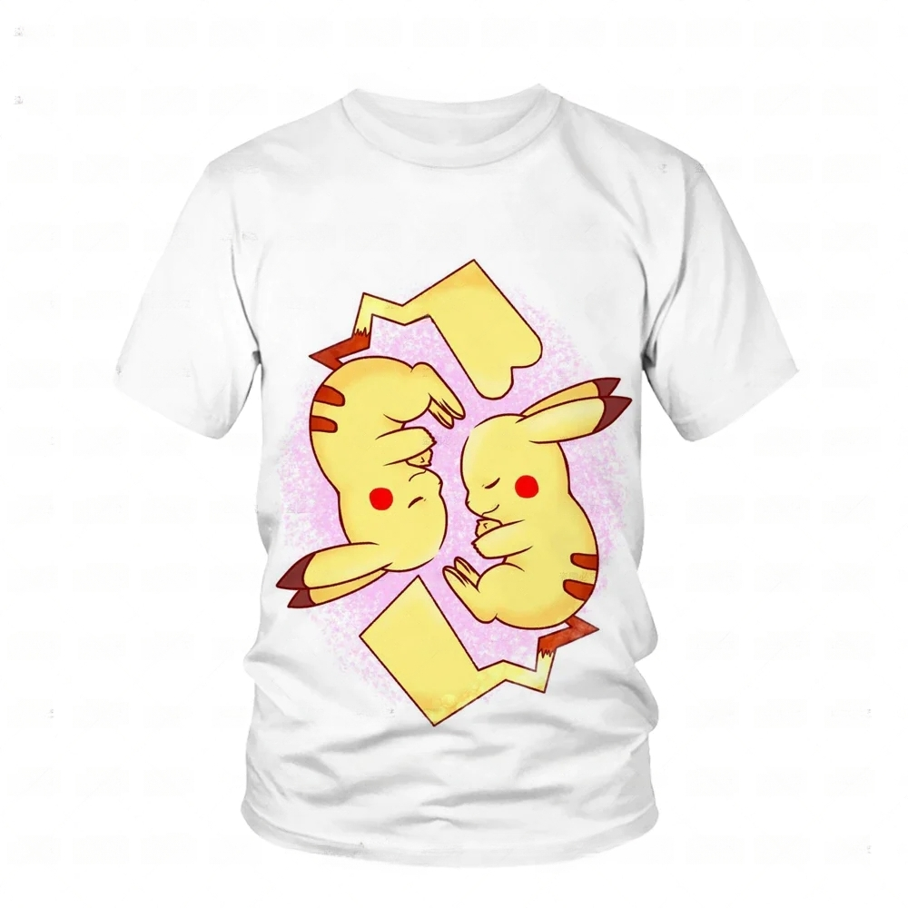 T-Shirt Pokémon Enfant Fille Garçon BLANC