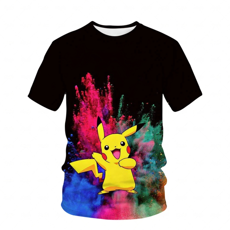 T-Shirt Pokémon Enfant Pikachu Splash Fille Garçon