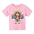 T-Shirt Enfant One Piece Luffy Fille Garçon ROSE