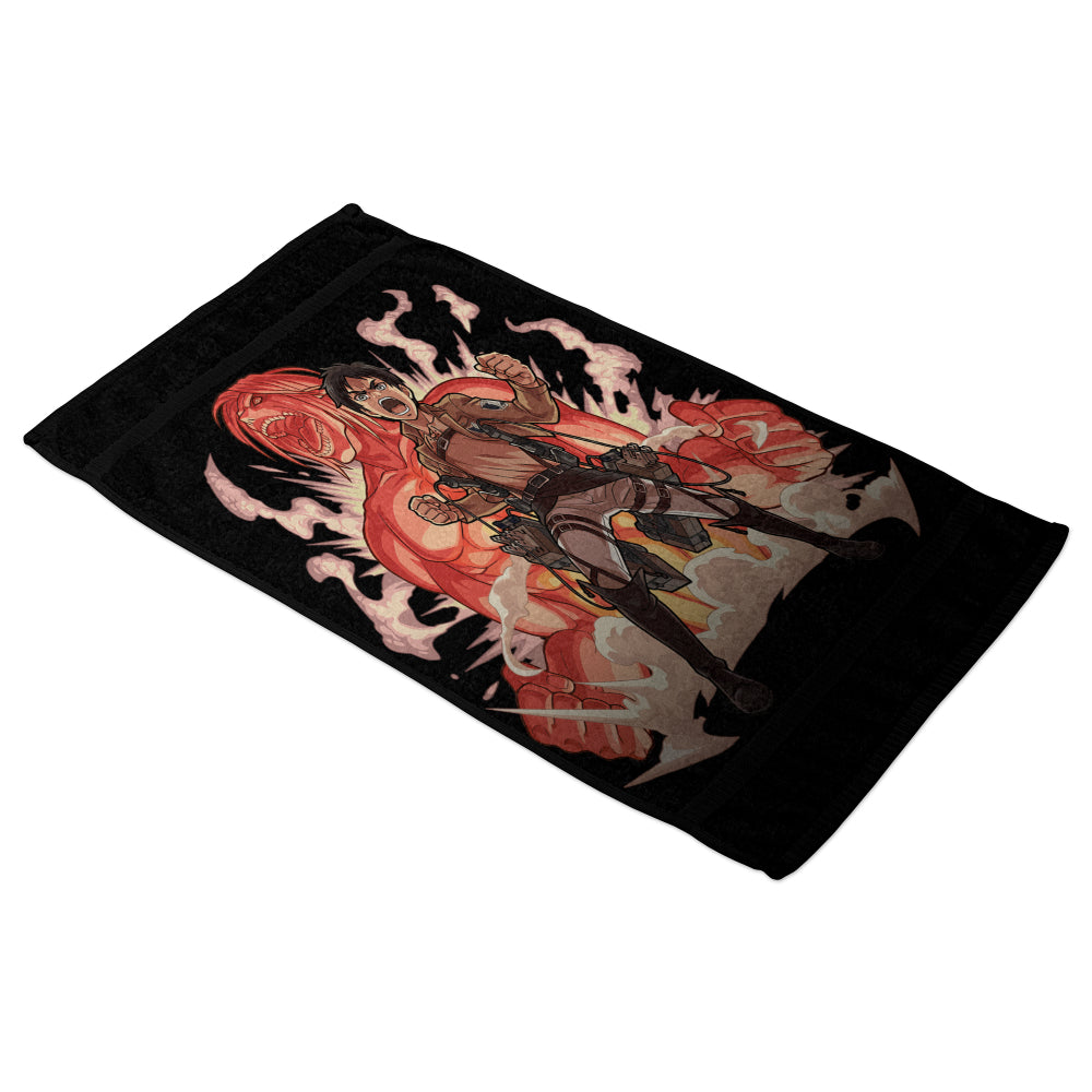 Serviette de bain Eren Titan Assaillant Attaque des Titans SNK
