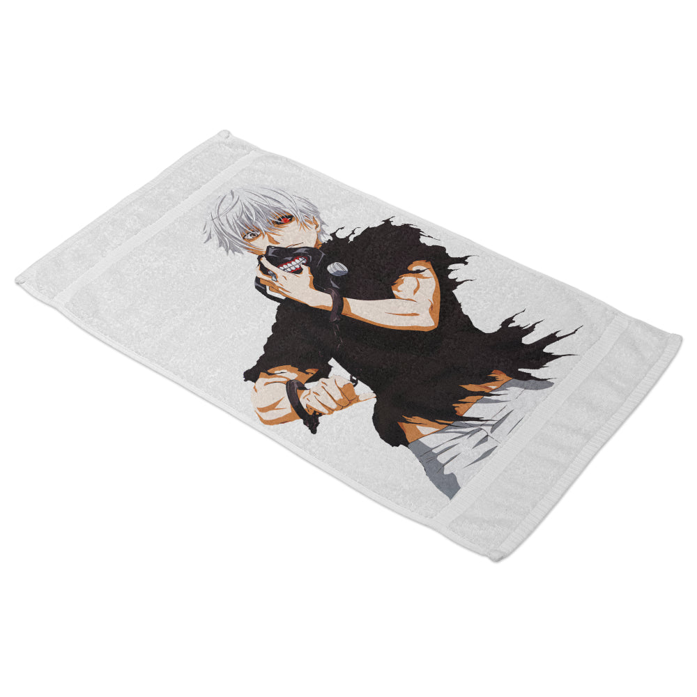 Serviette de bain blanche Tokyo Ghoul Ken Kaneki