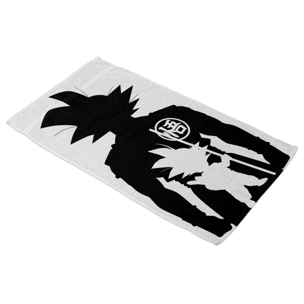 Serviette de bain Dragon Ball Goku noir et blanc