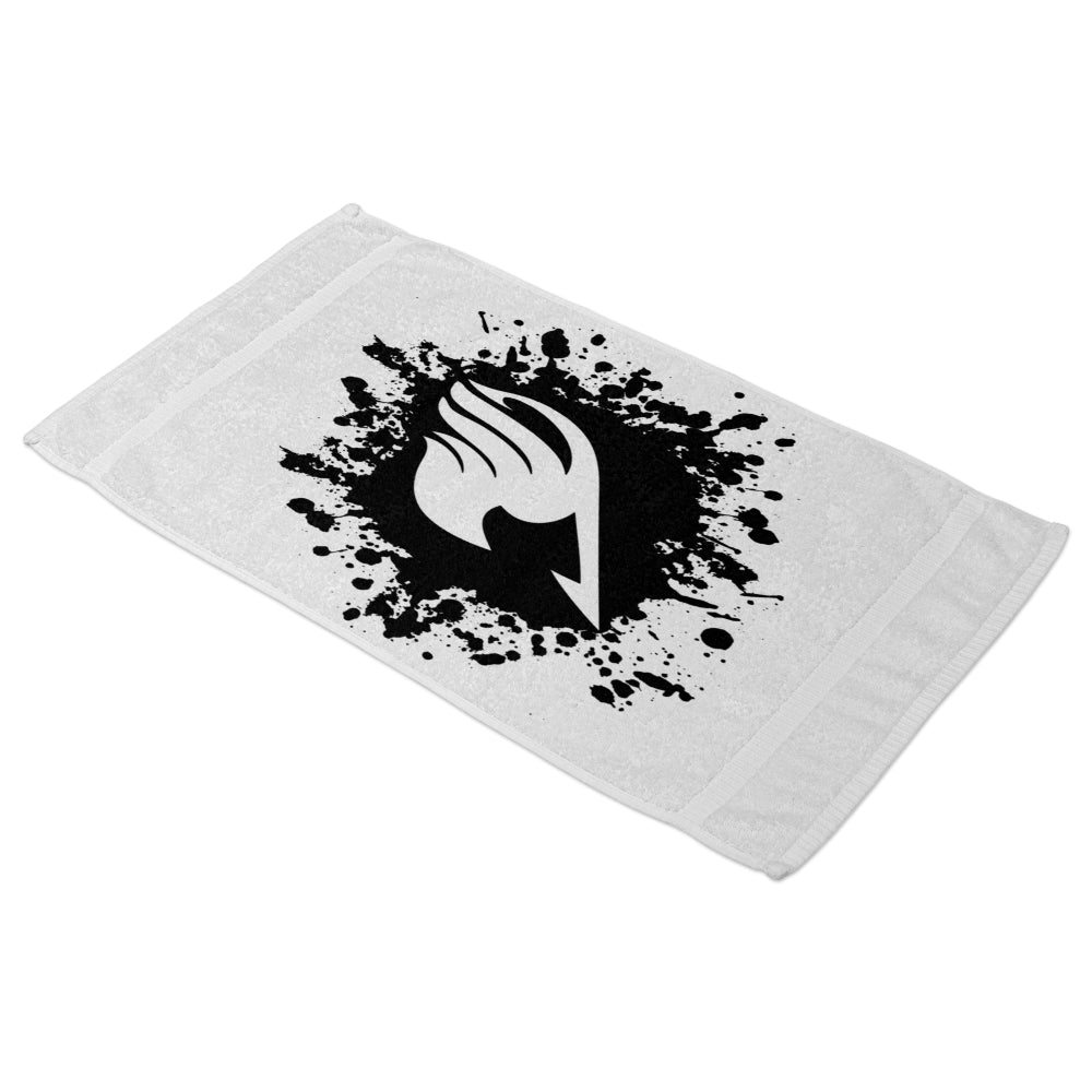 Serviette de bain Fairy Tail logo noir et blanc
