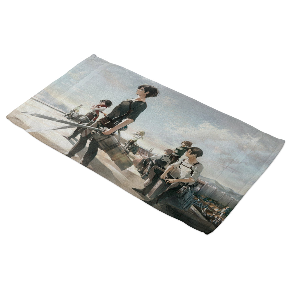 Serviette de bain Eren Mikasa Livai Attaque des Titans SNK