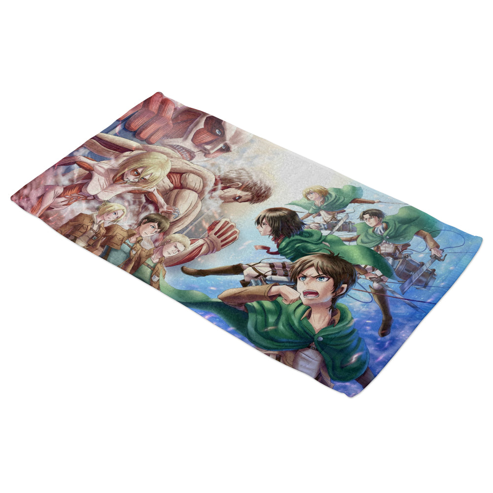 Serviette de bain Bataillon vs Titans Attaque des Titans SNK