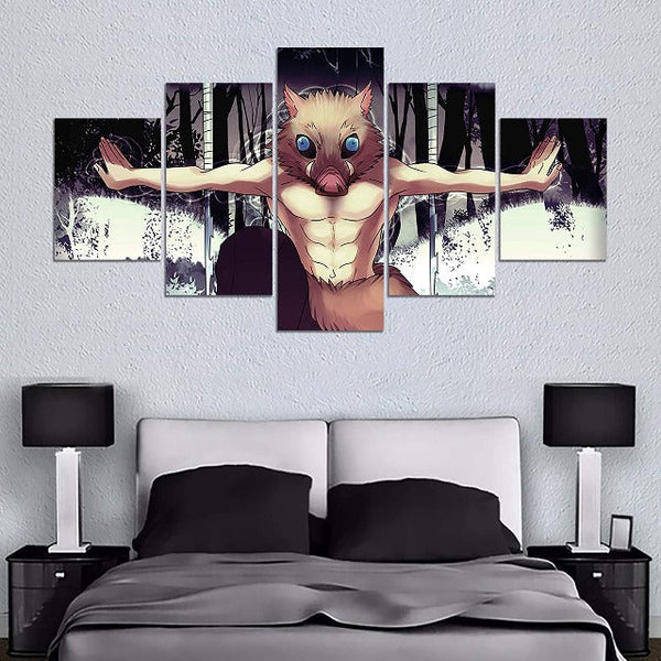 Poster Anime Demon Slayer Inosuke Sur Toile - 20x30 Cm - Décoration Murale Moderne Chambre