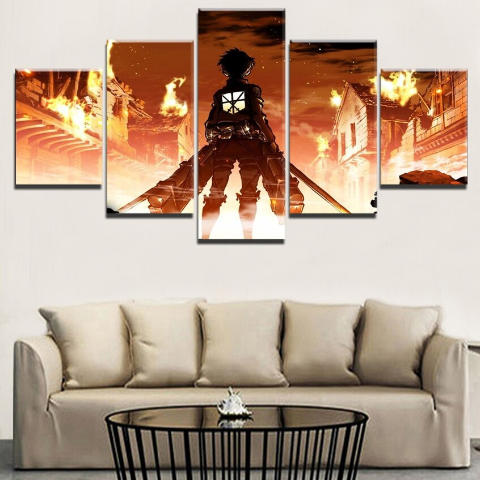 Tableau Shiganshina Attaque des Titans