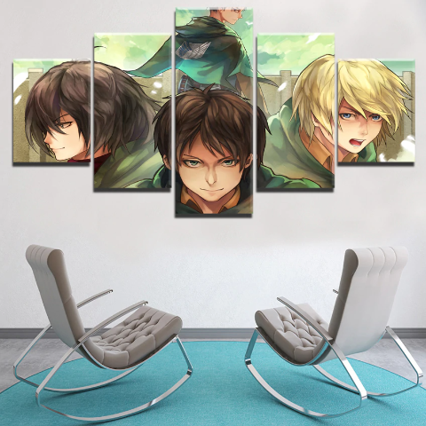 Tableau Eren x Mikasa x Armin