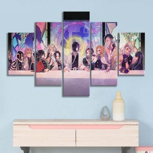 Tableau Piliers Demon Slayer Cadre Toile