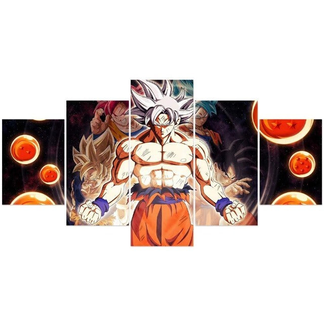 Dipinto Goku Ultra Instinct Mastered Dragon Ball Cornice in tela