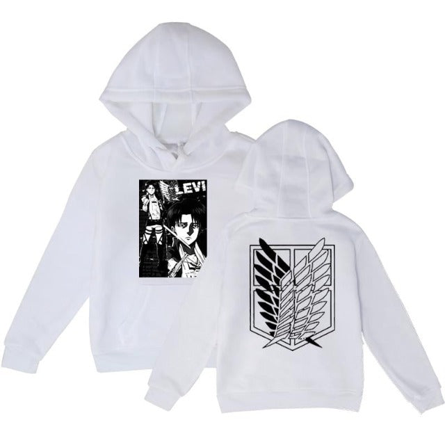 Sweat Enfant Attaque des Titans Levi blanc
