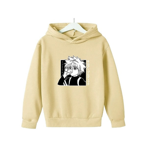 Pull Enfant Kirua HxH Sweat Garçon Fille BEIGE