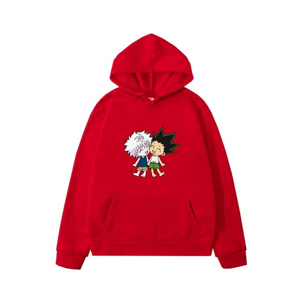 Pull Enfant Killua Gon Hunter x Hunter Sweat Garçon Fille ROUGE
