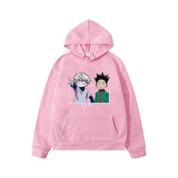 Pull Enfant Gon & Kirua hxH Sweat Garçon Fille rose
