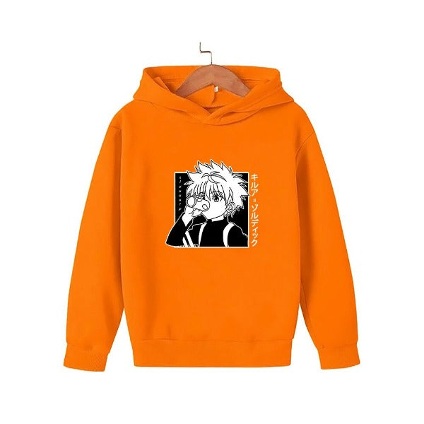 Pull Enfant Kirua HxH Sweat Garçon Fille ORANGE