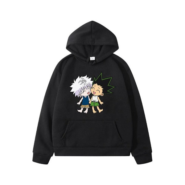 Pull Enfant Killua Gon Hunter x Hunter Sweat Garçon Fille NOIR
