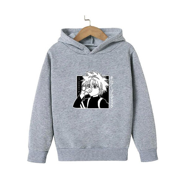Pull Enfant Kirua HxH Sweat Garçon Fille GRIS