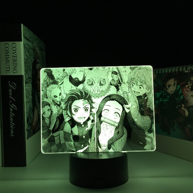 Lampada Demon Slayer di Tanjiro Nezuko e i suoi amici