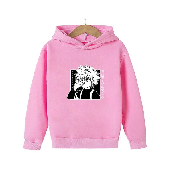 Pull Enfant Kirua HxH Sweat Garçon Fille ROSE
