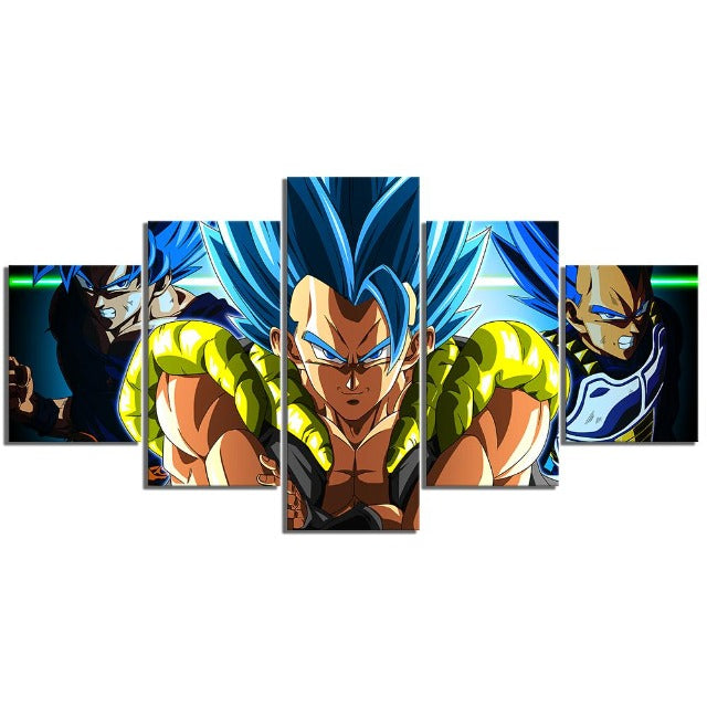 Tableau Gogeta Blue Dragon Ball Cadre Toile